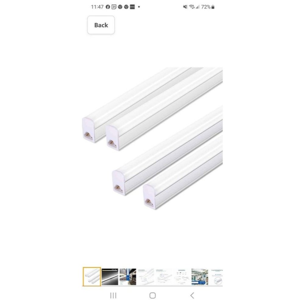 4 pack of T5 led Lights, Under Cabinet...no Hardware